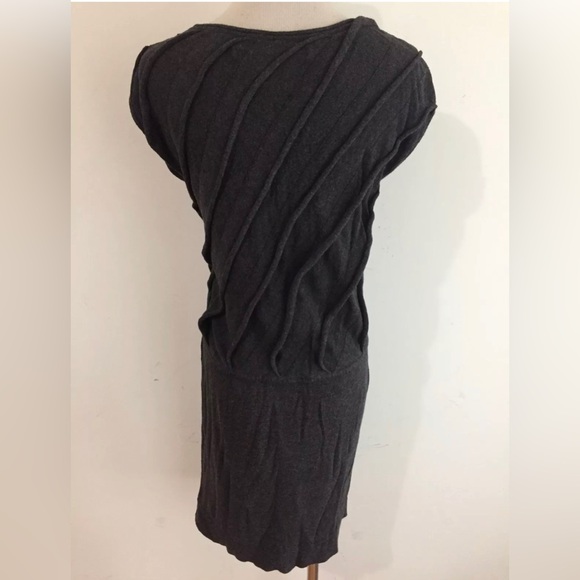 Max Studio Dresses & Skirts - MAX STUDIO Cap Sleeve Drop Waist Knit Tunic Dress Gray Size L